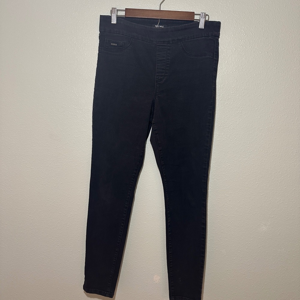 Nine West Jeans Womens Black Pull On Skinny High Rise Jeggings Size 12